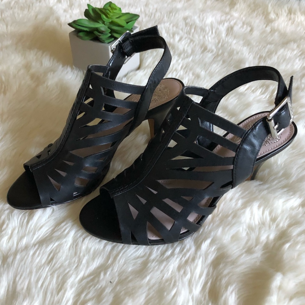 Vince Camuto cutout leather heels
